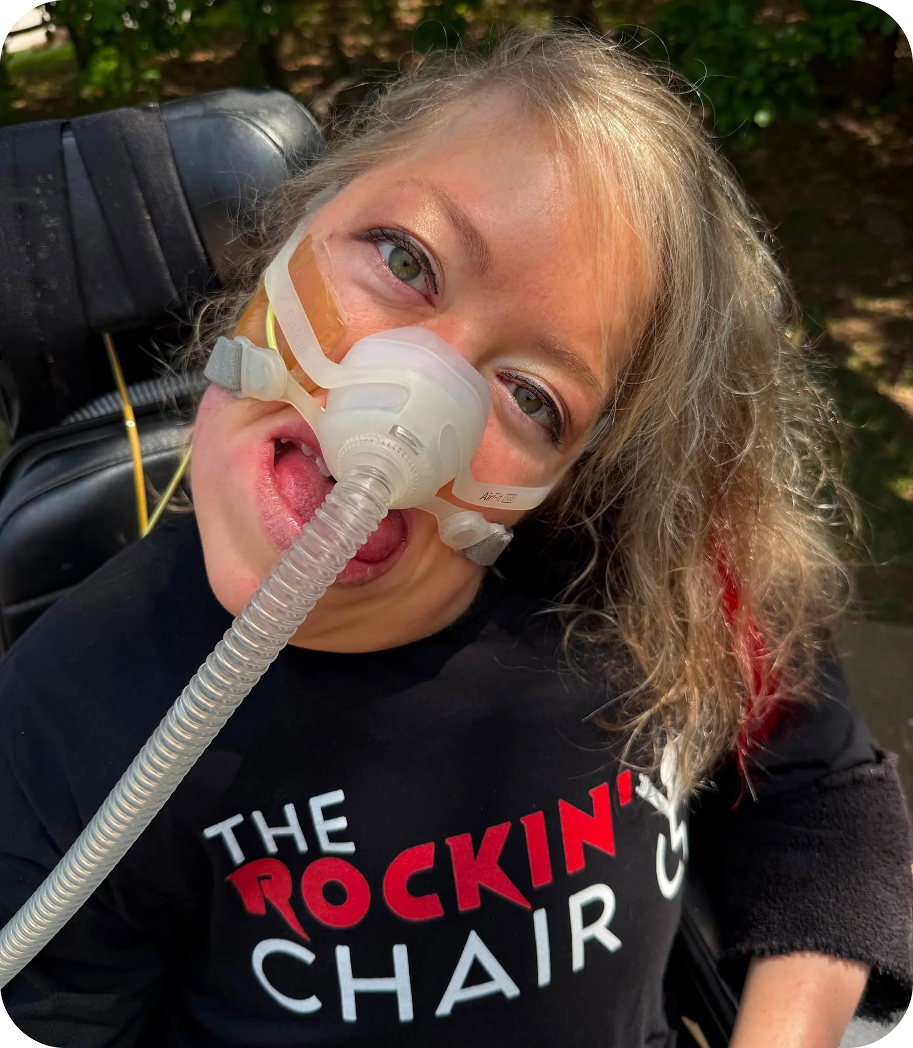 Ashley Franke, founder of The Rockin' Chair, who is a wheelchair user with Muscular Dystrophy